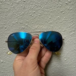 Ray-Ban Avators Blue Mirrored